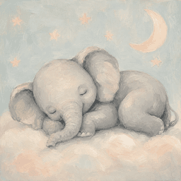 Dreamy Sleeping Elephant